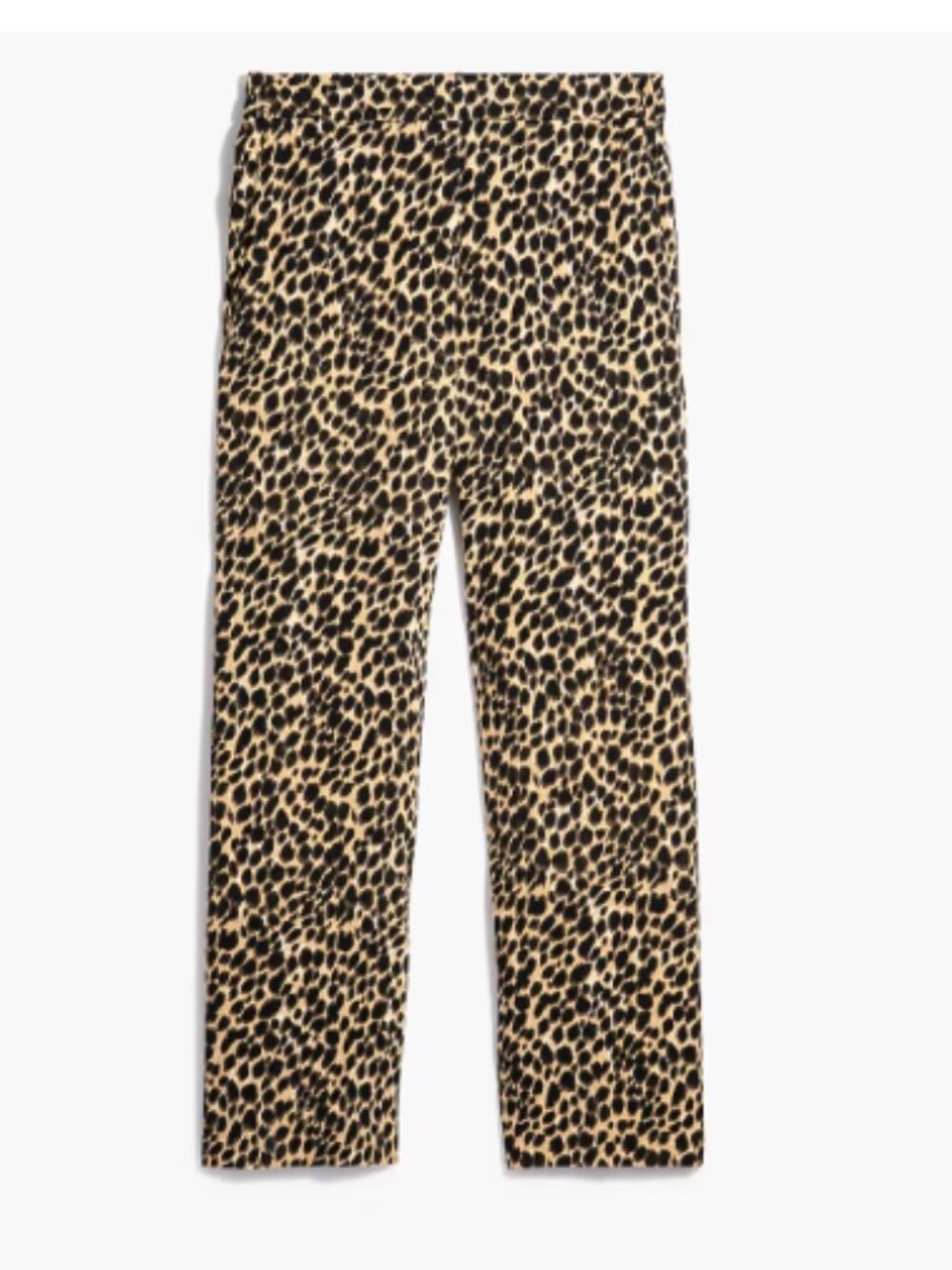 J. Crew Factory Leopard Wide-leg Cropped Jamie Pant with Elastic Waist Size 2